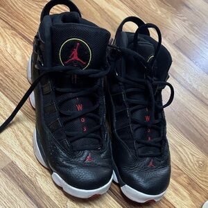 Jordan Kids Black and Red Sneakers
